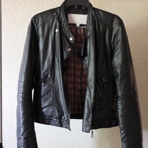 Jessica Simpson Faux Leather Moto Jacket